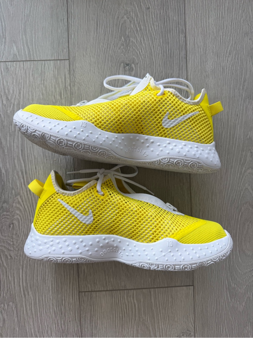 Nike PG 4 By You Custom Yellow White Men’s 10.5 NEW
